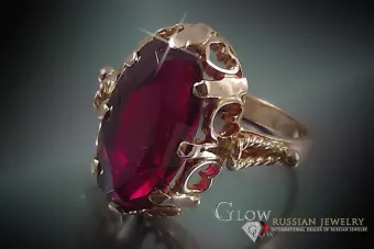 Russian Soviet rose 14k 585 gold Alexandrite Ruby Emerald Sapphire Zircon ring  vrc134
