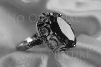 Soviet 14k 585 Zlatý Ruský Ring of Pink Gold s Alexandryt Rubin Sapphire Emerald Zircon VRC134