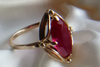 Vintage rose 14k 585 gold Alexandrite Ruby Emerald Sapphire Zircon ring  vrc140