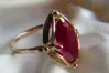 Russian Soviet Rose Gold Ring 14K Alexandrite Ruby Emerald Sapphire Zircon 585 vrc140