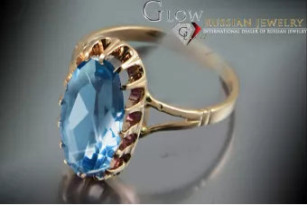 Vintage rose 14k 585 gold Alexandrite Ruby Emerald Sapphire Zircon ring  vrc143