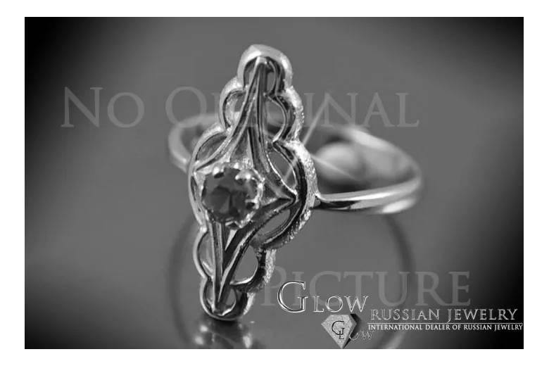 Ruso Soviet rosa 14k 585 oro Alejandrita Rubí Esmeralda Zafiro Zircón anillo vrc145