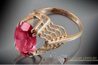 Vintage rose 14k 585 gold Alexandrite Ruby Emerald Sapphire Zircon ring  vrc146