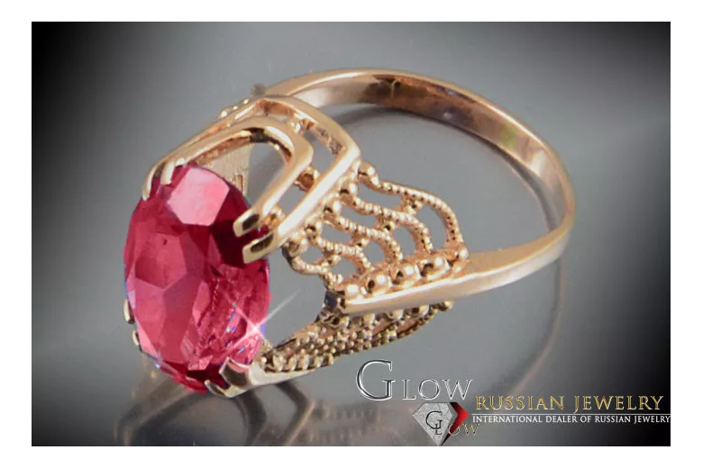 Sovietic rus a crescut 14k 585 aur Alexandrite Ruby Emerald Safir Zircon inel vrc146