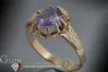 Vintage Rose Gold Ring 14K Alexandrite Ruby Emerald Sapphire Zircon 585 vrc149