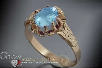 Russian Soviet rose 14k 585 gold Alexandrite Ruby Emerald Sapphire Zircon ring  vrc149