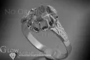 Ruso Soviet rosa 14k 585 oro Alejandrita Rubí Esmeralda Zafiro Zircón anillo vrc149