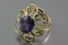 Russian Soviet Rose Gold Ring 14K Alexandrite Ruby Emerald Sapphire Zircon 585 vrc153