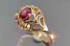 Russian Soviet Rose Gold Ring 14K Alexandrite Ruby Emerald Sapphire Zircon 585 vrc162