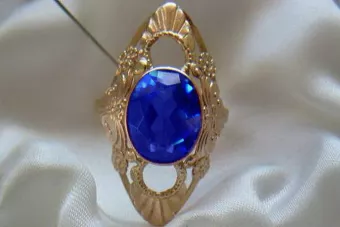 Russian Soviet rose 14k 585 gold Alexandrite Ruby Emerald Sapphire Zircon ring  vrc174