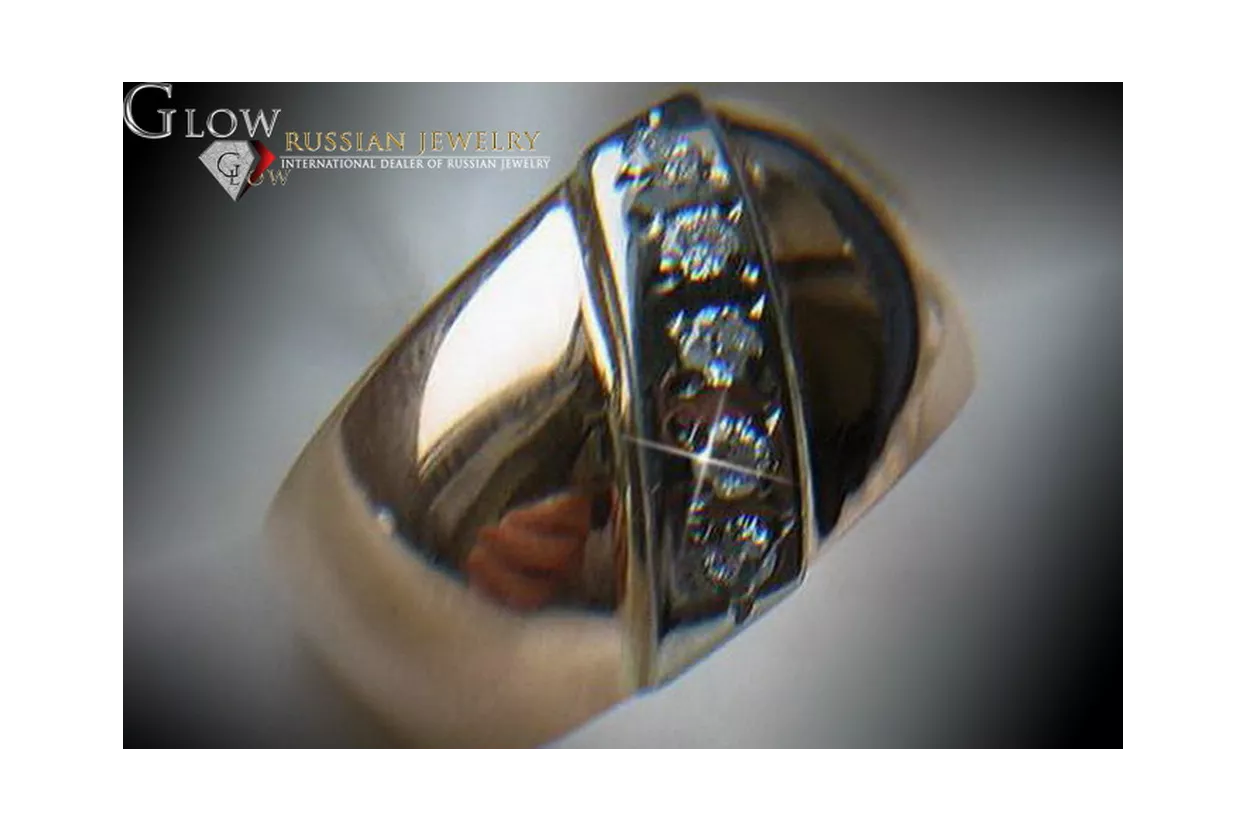 Radziecki 14k 585 złoty Rosyjski pierścionek z różowego złota z Aleksandrytem Rubinem Szafirem Szmaragdem Cyrkonią vrc175