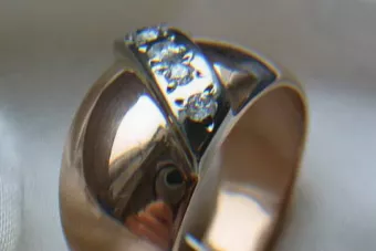 Russian Soviet rose 14k 585 gold Alexandrite Ruby Emerald Sapphire Zircon ring  vrc175