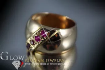 Russian Soviet rose 14k 585 gold Alexandrite Ruby Emerald Sapphire Zircon ring  vrc175