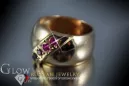 Sovietic rus a crescut 14k 585 aur Alexandrite Ruby Emerald Safir Zircon inel vrc175