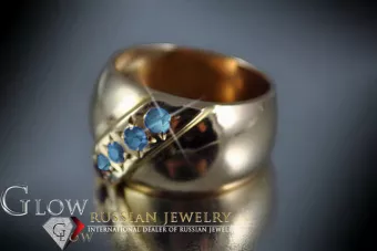 Russian Soviet rose 14k 585 gold Alexandrite Ruby Emerald Sapphire Zircon ring  vrc175