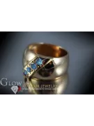 Ruso Soviet rosa 14k 585 oro Alejandrita Rubí Esmeralda Zafiro Zircón anillo vrc175
