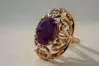 Russian Soviet Rose Gold Ring 14K Alexandrite Ruby Emerald Sapphire Zircon 585 vrc177