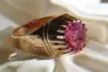 Russian Soviet Rose Gold Ring 14K Alexandrite Ruby Emerald Sapphire Zircon 585 vrc178