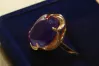 Russian Soviet Rose Gold Ring 14K Alexandrite Ruby Emerald Sapphire Zircon 585 vrc181