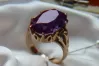 Russian Soviet Rose Gold Ring 14K Alexandrite Ruby Emerald Sapphire Zircon 585 vrc186