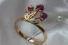 Russian Soviet Rose Gold Ring 14K Alexandrite Ruby Emerald Sapphire Zircon 585 vrc191