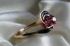 Russian Soviet Rose Gold Ring 14K Alexandrite Ruby Emerald Sapphire Zircon 585 vrc199