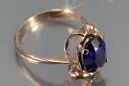 Russie soviétique rose 14k 585 or Alexandrite rubis émeraude saphir Zircon bague vrc206