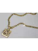 Złota zawieszka medalion Maryja z łańcuszkiem ★ https://zlotychlopak.pl/pl/ ★ Złoto 585 333 niska cena