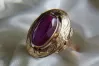 Russian Soviet Rose Gold Ring 14K Alexandrite Ruby Emerald Sapphire Zircon 585 vrc207