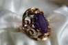 Russian Soviet Rose Gold Ring 14K Alexandrite Ruby Emerald Sapphire Zircon 585 vrc214