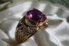Russian Soviet Rose Gold Ring 14K Alexandrite Ruby Emerald Sapphire Zircon 585 vrc217