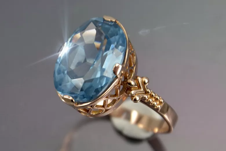 Русская Советская роза 14k 585 золото Александрит Рубин Изумруд Сапфир Циркон кольцо vrc224