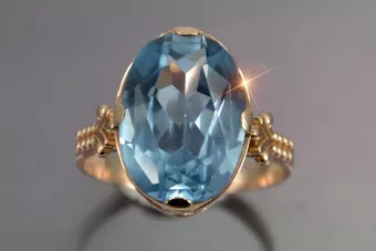 Ruso Soviet rosa 14k 585 oro Alejandrita Rubí Esmeralda Zafiro Zircón anillo vrc224