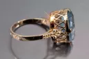 Russian Soviet rose 14k 585 gold Alexandrite Ruby Emerald Sapphire Zircon ring  vrc224