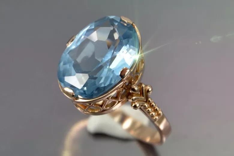 Sovietic rus a crescut 14k 585 aur Alexandrite Ruby Smarald Safir Zircon inel vrc224