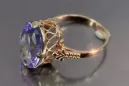 Russe soviétique rose 14k 585 or Alexandrite Rubis Émeraude Saphir Zircon bague vrc224