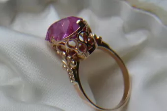 Русская Советская роза 14k 585 золото Александрит Рубин Изумруд Сапфир Циркон кольцо vrc224