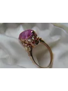 Russian Soviet rose 14k 585 gold Alexandrite Ruby Emerald Sapphire Zircon ring  vrc224
