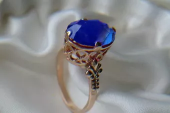 Russisch Sowjetrosa 14 Karat 585 Gold Alexandrit Rubin Smaragd Saphir Zirkon Ring vrc224