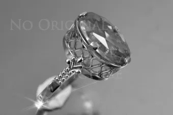 Soviet 14k 585 Zlatý ruský Ring of Pink Gold s Alexandry Rubin Sapphire Emerald Zirkón VRC224