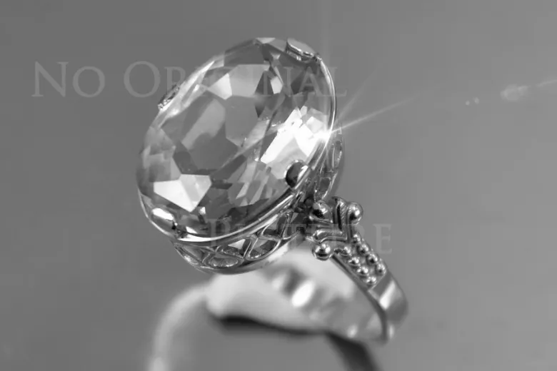 Ruso Soviet rosa 14k 585 oro Alejandrita Rubí Esmeralda Zafiro Zircón anillo vrc224