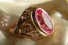 Russian Soviet Rose Gold Ring 14K Alexandrite Ruby Emerald Sapphire Zircon 585 vrc225