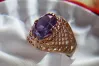 Russian Soviet Rose Gold Ring 14K Alexandrite Ruby Emerald Sapphire Zircon 585 vrc228