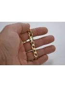Italienisches 14k Gelbgold Gourmette Diamantschliff Armband cb037y
