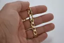 Italienisches 14k Gelbgold Gourmette Diamantschliff Armband cb037y