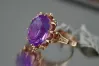 Russian Soviet Rose Gold Ring 14K Alexandrite Ruby Emerald Sapphire Zircon 585 vrc233