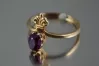 Russian Soviet Rose Gold Ring 14K Alexandrite Ruby Emerald Sapphire Zircon 585 vrc234