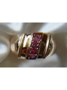 Russian Soviet rose 14k 585 gold Alexandrite Ruby Emerald Sapphire Zircon ring  vrc280