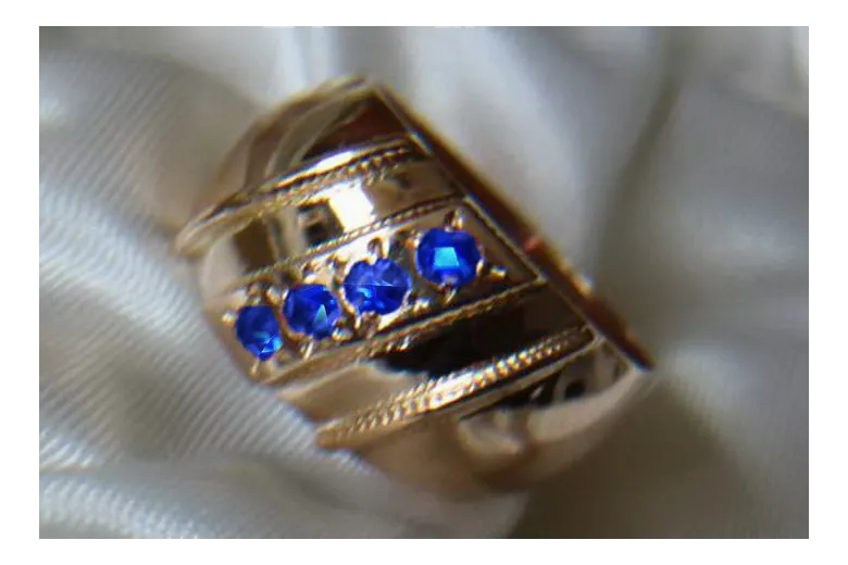 Russian Soviet rose 14k 585 gold Alexandrite Ruby Emerald Sapphire Zircon ring  vrc280