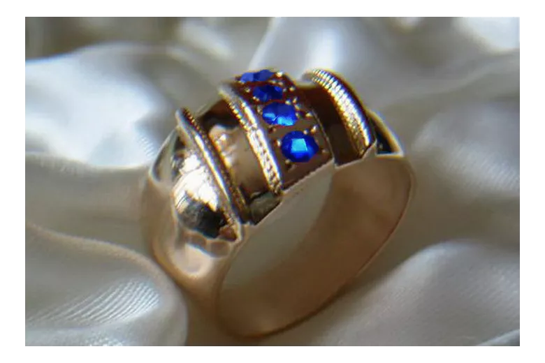 Russian Soviet rose 14k 585 gold Alexandrite Ruby Emerald Sapphire Zircon ring  vrc280